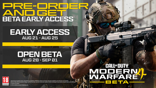 PRE ORDER AND GET OPEN BETA EARLY ACCESS<br />
CALL OF DUTY&reg;: MODERN WARFARE 4<br />
Redeem this code to get Early Access to the Open Beta*<br />
<br />
Redemption Code: xxxx-xxxxx-xxxx<br />
Codes NOT for resale<br />
REDEMPTION INSTRUCTIONS<br />
Please go to www.callofduty.com/betaredeem to redeem your Call of Duty: Modern Warfare 4 Open Beta Early Access code.<br />
You must then login/create an Activision account.<br />
You will need to enter your code, platform of choice, and region that you live in.<br />
You will know your code is valid if you&rsquo;re redirected to the success page.<br />
The success page will confirm that you are registered for Early Access to the Call of Duty: Modern Warfare 4 Open Beta but will not provide a platform-specific code to download the Beta.<br />
A platform-specific code will be emailed to you on a date closer to when Early Access to the Open Beta begins.<br />
For more information on Call of Duty: Modern Warfare 4, please visit www.callofduty.com.<br />
*Actual platform availability and launch date(s) of MP Beta subject to change. See www.callofduty.com/beta for more details. Minimum open beta duration is 2 days. Limited time only. While supplies last. Online multiplayer subscription may be required for MP Beta. Internet connection required.<br />
&copy; 2026 Activision Publishing, Inc. ACTIVISION, CALL OF DUTY, and CALL OF DUTY MODERN WARFARE are trademarks of Activision Publishing, Inc. All other trademarks and trade names are the property of their respective owners. This product contains software technology licensed from Id Software ('Id Technology'). Id Technology &copy; 1999-2025 Id Software, Inc.