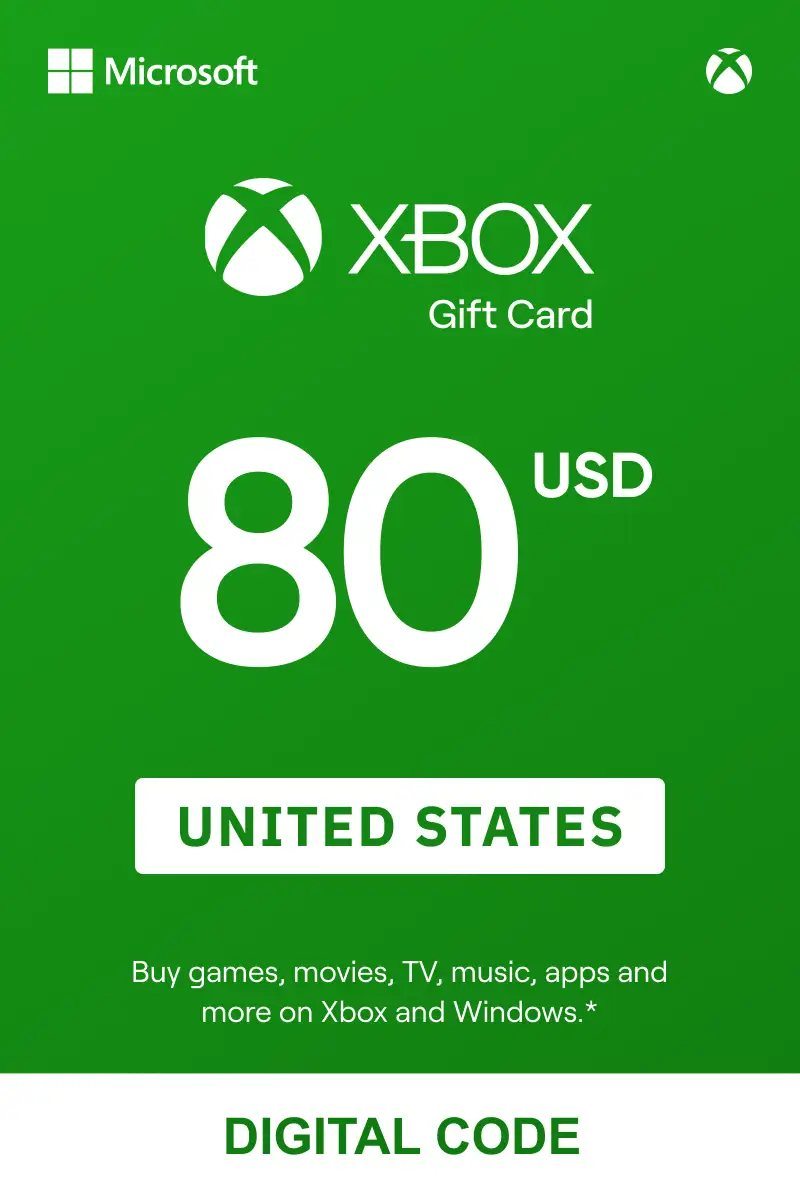 Xbox Gift Card $80 - Xbox Series X | S - Xbox One