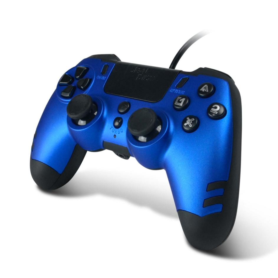 Lexip SteelPlay Slim Pack Wired Controller (Sapphire Blue) - PS4