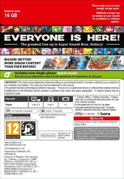 Super Smash Bros. Ultimate Switch Download ( Uk - EU)