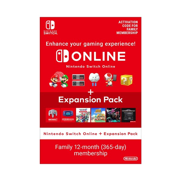 Nintendo Switch Online 12 Month Family Membership + Expansion Pack 365 Days  Download  ( Uk - EU)